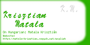 krisztian matala business card