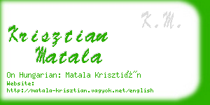 krisztian matala business card